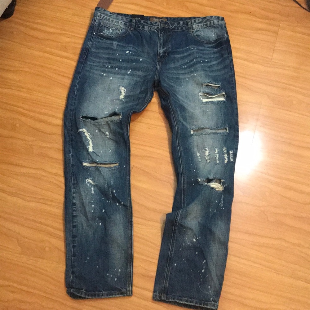 Brand new men’s crysp denim jeans with tags
